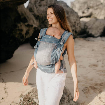 Mochila de porteo One Wood Love and Carry azul