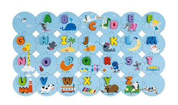 Puzzle para aprender el alfabeto, Janod