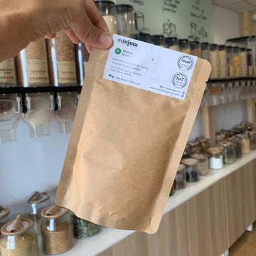 Bolsa Kraft recargable dentífrico en polvo, Mínima