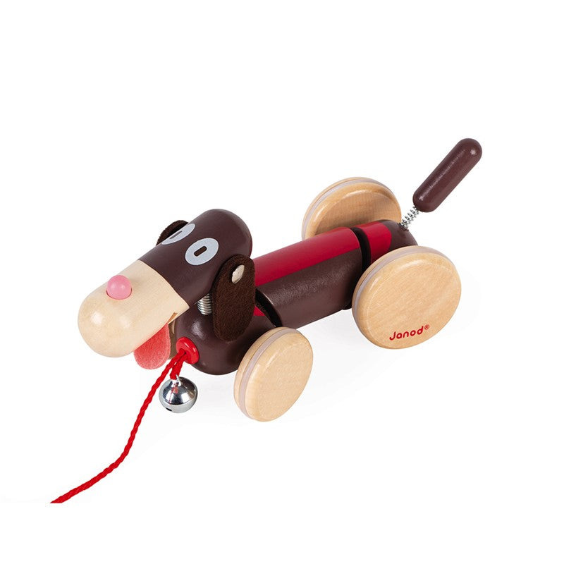 Juguete Janod perro de madera de juguete para pasear